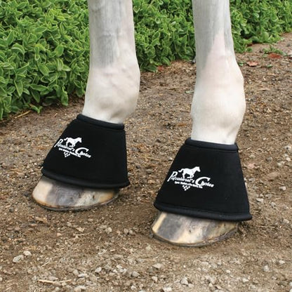 Professional's Choice Quick-Wrap Bell Boots | Ultimate in Hoof and Soft Tissue Protection | 360 Degree Wrap | Small, Medium, Large - color: Black, size: Small