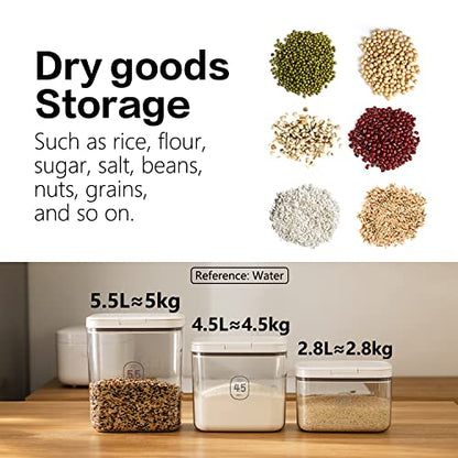 Flour Storage Container - 2.8L Keep Your Flour Fresh and Conveniently Accessible | 2.8L/2.8 Qt Capacity, Rice & Cereal & Pet & Laundry Pod Bin, Kitchen Bathroom Pet Food Pantry - color: 2.8 L
