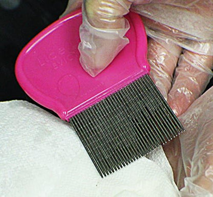 Lice and Nit Comb by Lice Ladies - Efficient Lice and Nit Removal | Lice Comb Safe for All Types of Hair | Stainless Steel Teeth with Non-Slip Handle | Durable and Reusable