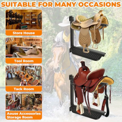 Sidasu Split-Type Saddle Rack, 4 Tier Heavy Duty Wall Mounted Saddle Rack - size: Detachable