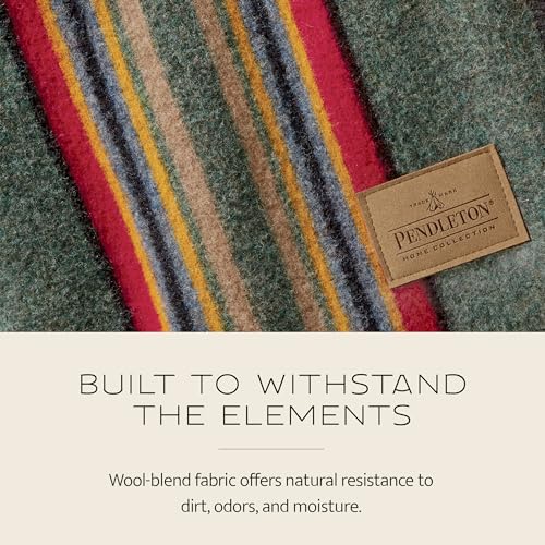 Pendleton Yakima Throw 54" x 66", Wool Cotton - color: Green Heather