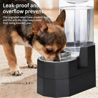 Sfozstra 7L Raised Dog Water Dispenser: Comfortable Drinking - color: Black, size: 7L Raised