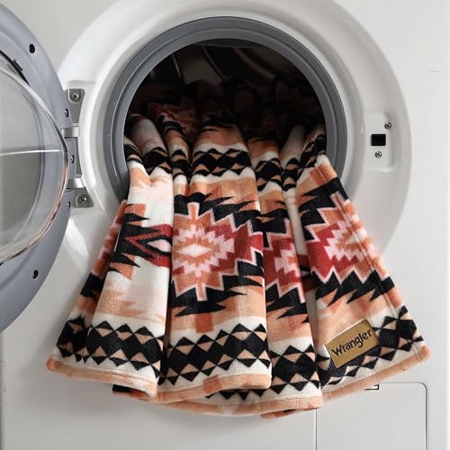 Wrangler - Soft Plush Throw Blanket for Bed & Couch, 50x70 - color: Plains Creek Pink, size: 50" x 70"