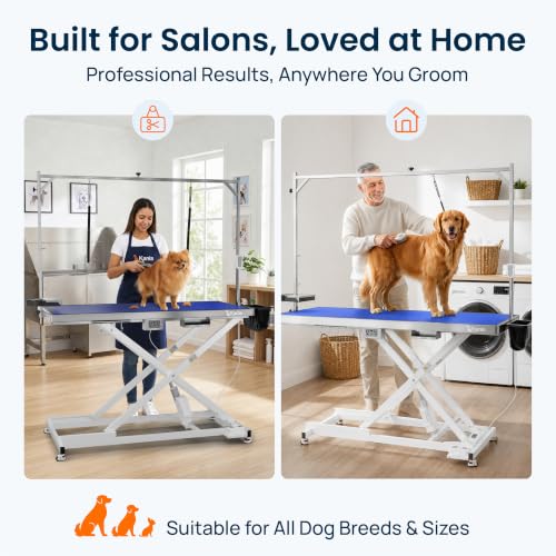 KANIS Professional Electric Dog Grooming Table - Heavy Duty - color: WHITE, size: 60"