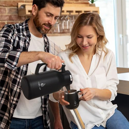 IDEUS Thermal Coffee Carafe 68oz, Beverage Dispenser Black - color: Black, size: 68 Ounces