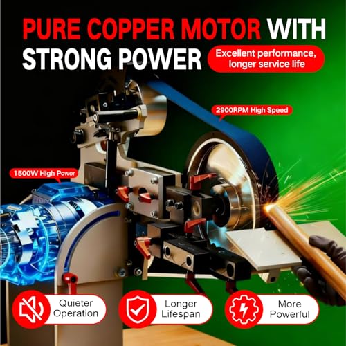 Belt Sander, 1500W Power with 2.2KW VFD, 72x2 inch Belt SizeKnife Sharpener, with 3 Grinding Moulds & 3PCS zirconia corundum sand beltsSanding Belts Compatible with 72"- 82 * 2" Belts