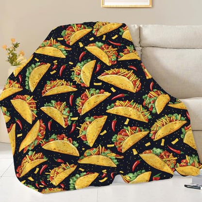 Taco Throw Blanket for Women Girls Taco Lovers Gifts 50"x40" - color: Taco, size: 50" x 40"
