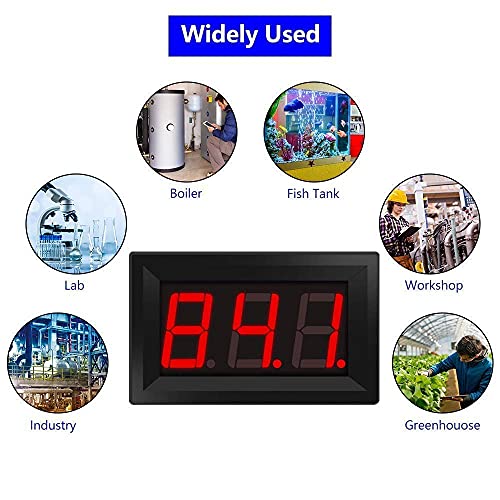 PEMENOL 12V Red Fahrenheit Digital Temperature Meter