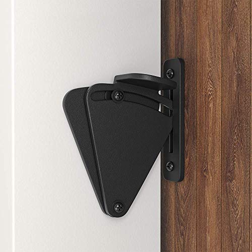WINSOON Barn Door Lock Hardware Black Steel - color: Black