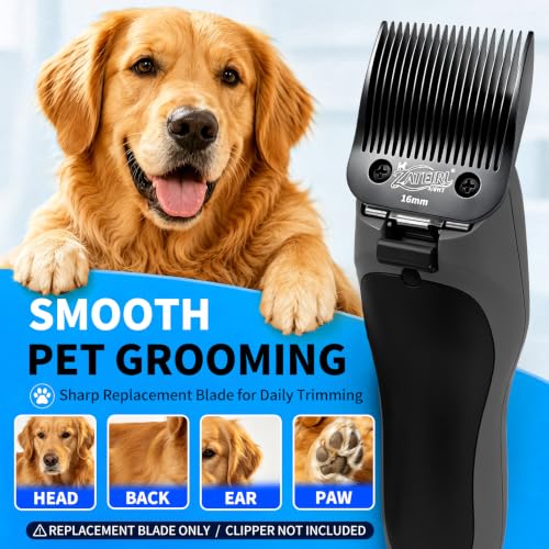 Size 5/8 Detachable Pet Grooming Clipper Blade with Steel Cutter, 1/32 Inch (0.8 mm) Cut Length, Black, Compatible with Andis, Oster A5, Wahl KM10, 1 Pack - color: Black, size: 5/8# 0.8mm