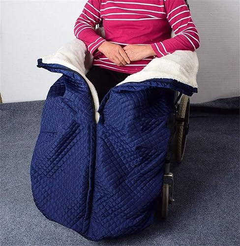 YOMQLJXB Wheelchair Blanket - Waterproof Fleece Lined Wheelchair Cozy Cover for Adults, Warm Covers for Legs and Lower Body