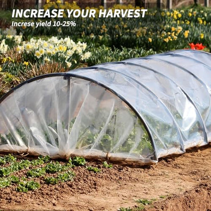 Greenhouse Plastic Sheeting 6.5' x 19.7' 6 Mil, Clear UV Resistant Heavy Duty Polyethylene Film, Thick Greenhouse Cover for Garden, Farm, Agriculture - size: 6.5x19.7 FT