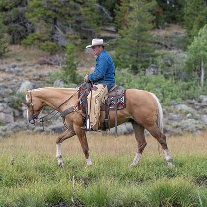 Weaver Equine Synergy Contoured Performance Saddle Pad - color: Quest-Brown/Blue, size: 32" x 34"