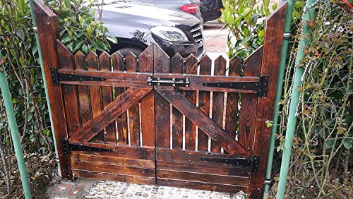 T-Strap Shed Hinge Gate Strap Heavy Duty Hinge Door Barn Gates Hinges (6, 12 inch) - size: 12 Inch