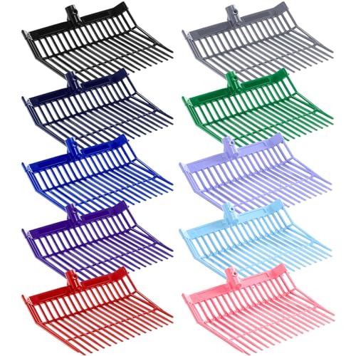 Lasnten 10 Pcs Manure Fork Replacement Head Bulk with 18 Tines