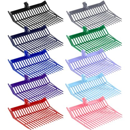Lasnten 10 Pcs Manure Fork Replacement Head Bulk with 18 Tines