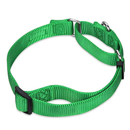 Hyhug Martingale Collar for Dogs Small Green |Escape - Proof Heavy Duty Nylon Durable No Buckle, Ideal for Training & Daily Walks | Heavy-duty nylon delivers gentle control for puppies. Ideal for training and park walks. Adjustable, comfortable, and secur