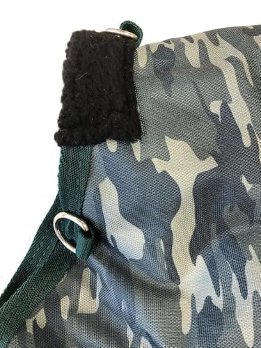 1200D Waterproof Winter Pony Blanket - 300g Heavyweight Turnout with Fleece Collar, Shoulder Gussets & Tail Flap - Black 54" - color: Black, size: 54 Inches