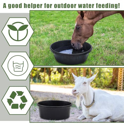Sadny 4 Pcs Rubber Feed Pan, 4 Quart/1 Gallon and 8 Quart/2 Gallon - size: 4 Quart/1 Gallon and 8 Quart/2 Gallon