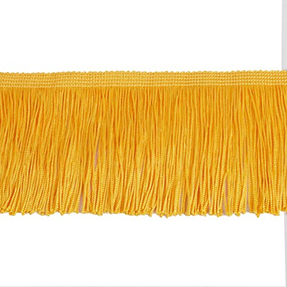 Chainette Fringe Trim 10 Yard x 4 Inches Fabric Tassel Trims - color: Yellow, size: 4"-10Yards/R