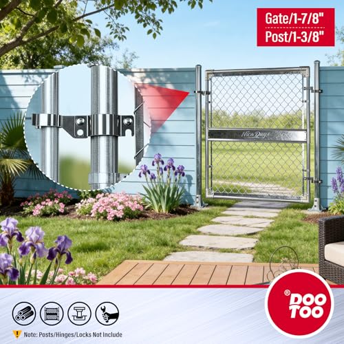 Stainless Steel 1-7/8" x 1-3/8" Chain Link Gate Latch （Fit 1-7/8" Gate Frame）, Heavy Duty Chain Link Fence Gate Fork Latch with Hole for Padlock 1Pack - color: 1-7/8"x1-3/8"