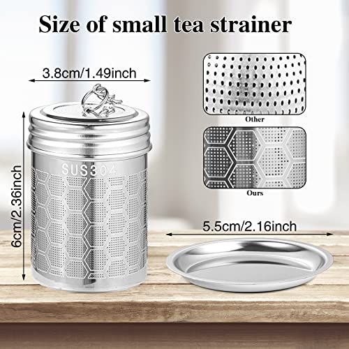 2 Pack Tea Infusers For Loose Tea, Stainless Steel With Lid - size: Large and Small sizes