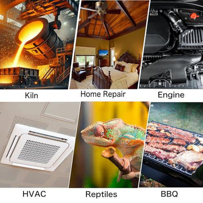 58°F to 2732°F Infrared Thermometer Gun, Industrial 50:1 Ratio - color: Orange/-58°F to 2732°F-Carrying Case