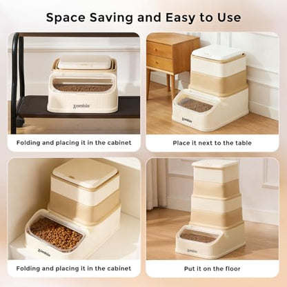 ZOMISIA 30-40lbs First-in, First-out Collapsible Dog Food Storage Container