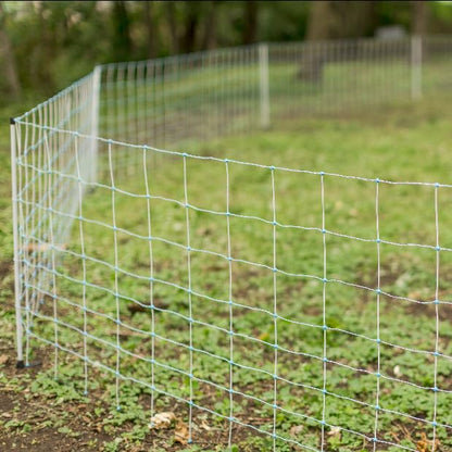 35" x 164' Premium Positive/Negative Sheep Netting w/Double Spike Fiberglass Posts (9/35/8) Electric Fence for Backyards, Homesteaders, Farms and Ranches