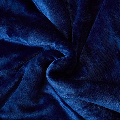 SOCHOW Sherpa Fleece Throw Blanket, Blue, 60x80 inches - color: Blue, size: 60"×80"