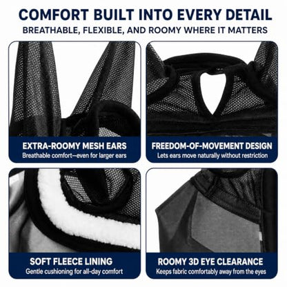 Horse Fly Mask with Ears & Detachab Nose Cover, Medium - size: Medium