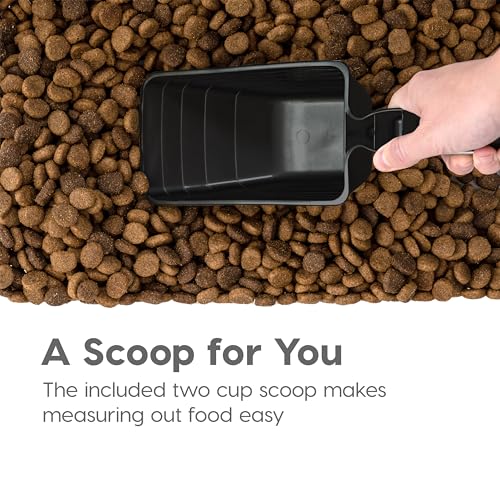 IRIS USA 30 lb + 11 lb Airtight Pet Food Storage Containers with Wheels - color: Black