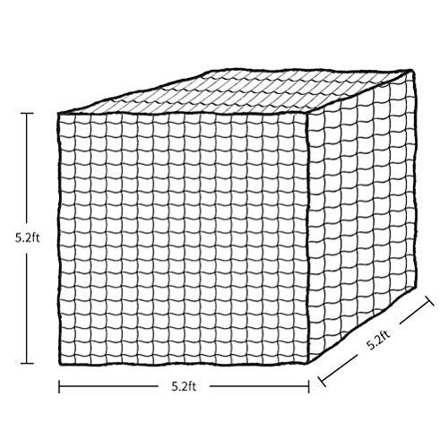 Aoneky Bale Hay Net -Average Feed Haynet for Horses - 6 x 6 ft / 5 x 5 ft - size: 5x5 ft