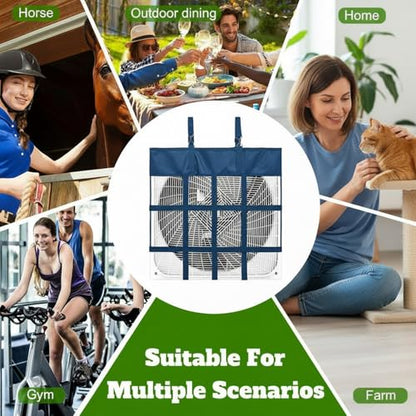 Tessco for you 1 Pcs Box Fan Holders for Horse Stall, Nylon Bag,Blue - color: Blue
