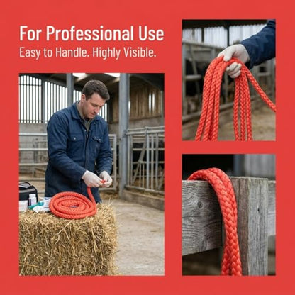 Animal Obstetric Rope,Red Acrylic Livestock Birthing Aid for Cows,1 m