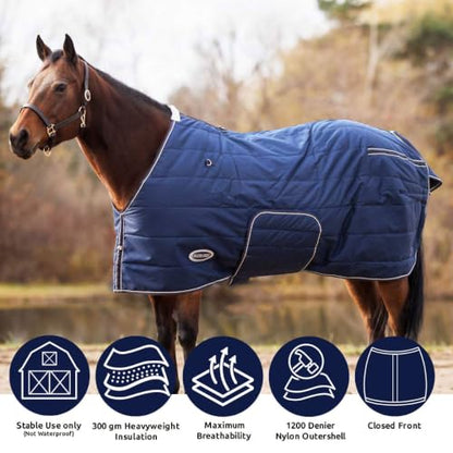 Country Pride Squall Heavyweight Bellyband Stable Blanket, Navy, 70 - size: 70