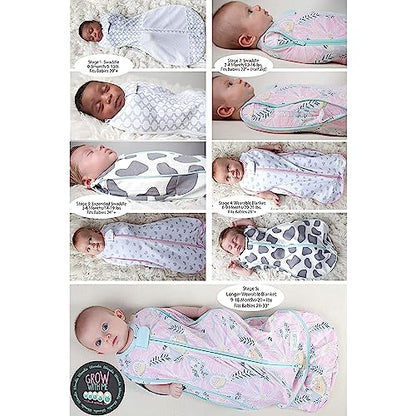Woombie Grow with Me Baby Swaddle , Convertible Swaddle Fits 0-9 Months, Expands to Wearable Blanket for up to 18 Months, Buzzy Cars - color: Buzzy Cars, style: Grow With Me