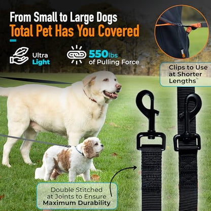 100ft Long Leash for Dogs - Long Line Dog Leash for Training Recall/Commands at Distance - Nylon, Heavy Duty - Ideal for Large & Small Breeds - size: 100ft
