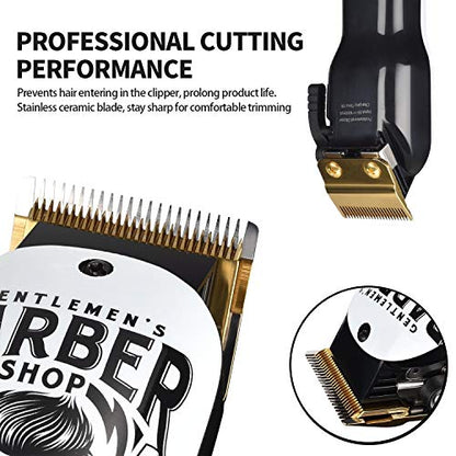 BESTBOMG® Professional Hair Clipper for Men, Barber Grooming Kit, BS-Y4 - color: White-1