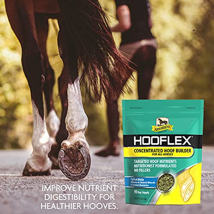 Absorbine Hooflex Horse Hoof Builder Supplement, 11 lb / 90 Days | Pellets, Nutritionist Formulated, Farrier Approved, Purified Biotin, Prebiotics, Chelated Minerals, No Fillers