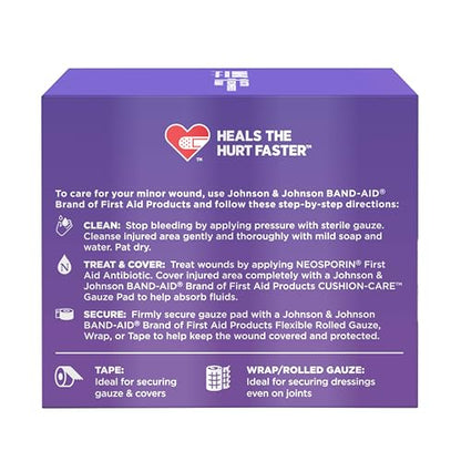 BAND-AID Brand Cushion-Care Gauze Pads, Small Size, 2 in x 2 in, 25 x 3 Ct - size: 2x2 Inch 25ct (Pack of 3)