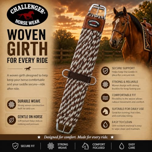 Horse Western 27 Strand Double Weave Two-Tone Mohair Straight Cinch 97RT18 - size: 32"