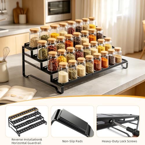 Expandable Can Organizer for Pantry, 4 Tier Metal Canned Food Storage - size: 4tier*1pack