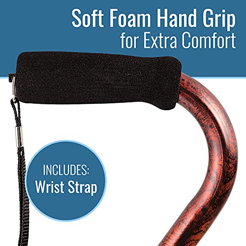 DMI Adjustable Designer Cane with Offset Handle - color: Copper Swirl, size: 1 Count (Pack of 1)
