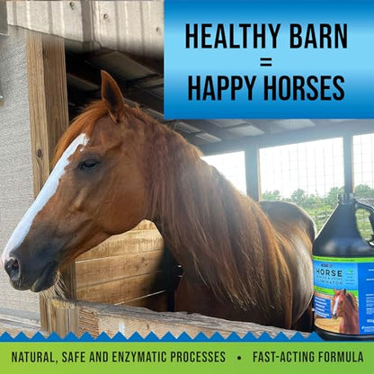 Microbe-Lift Horse Manure & Urine Eliminator for Use in Stables and Barns, Use on All Surfaces and Supplies, Ammonia Reducer, Highly Concentrated Formula, 1 Gallon - style: Manure and Urine Eliminator
