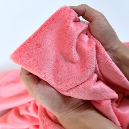 Surf turtle Pink Super Soft Minky Fabric by The Yard, 36"x60" - color: Pink