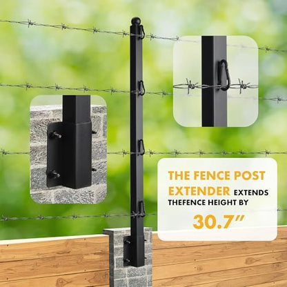 18-Pack 31" Fence Post Extender Heavy Duty Barbed Wire Extension Arms - color: Set 18, size: 0 Degree