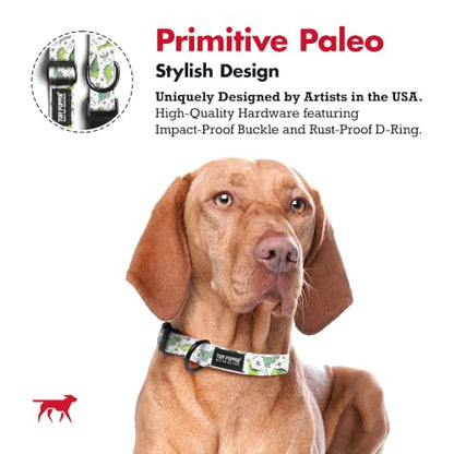 Tuff Pupper Premium Adjustable Dog Collar, Stylish Pattern Collars Designed in USA, Quick Release Buckle, Primitive Paleo Small (0.7 Inch Wide x 8-12 Inch Neck) - color: Primitive Paleo, size: Small