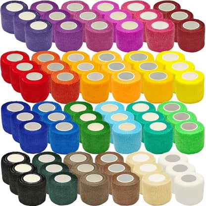 72 Pack Self Adhesive Bandage Wrap,2" x5 Yards Self Adherent Wrap