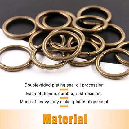 1 inch 25mm Metal Belt Buckle Hardware Assortment Webbing Strap Loops Clasp for Belt Craft DIY Accessories - style: O Rings